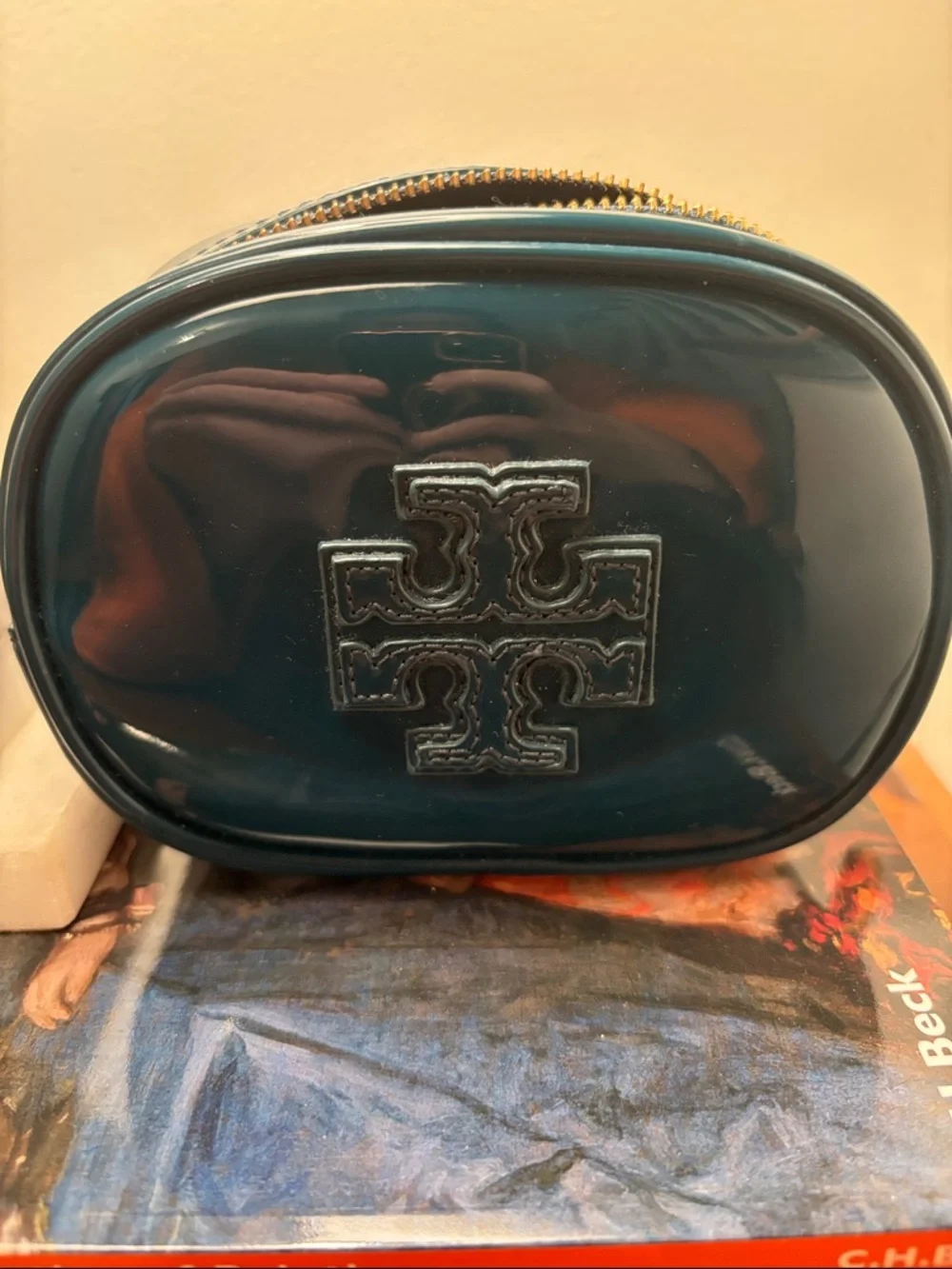 Tory Burch glossy teal